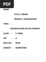 Download Diversification of Hindustan Unilever Limited by Atul Nikam SN100920741 doc pdf