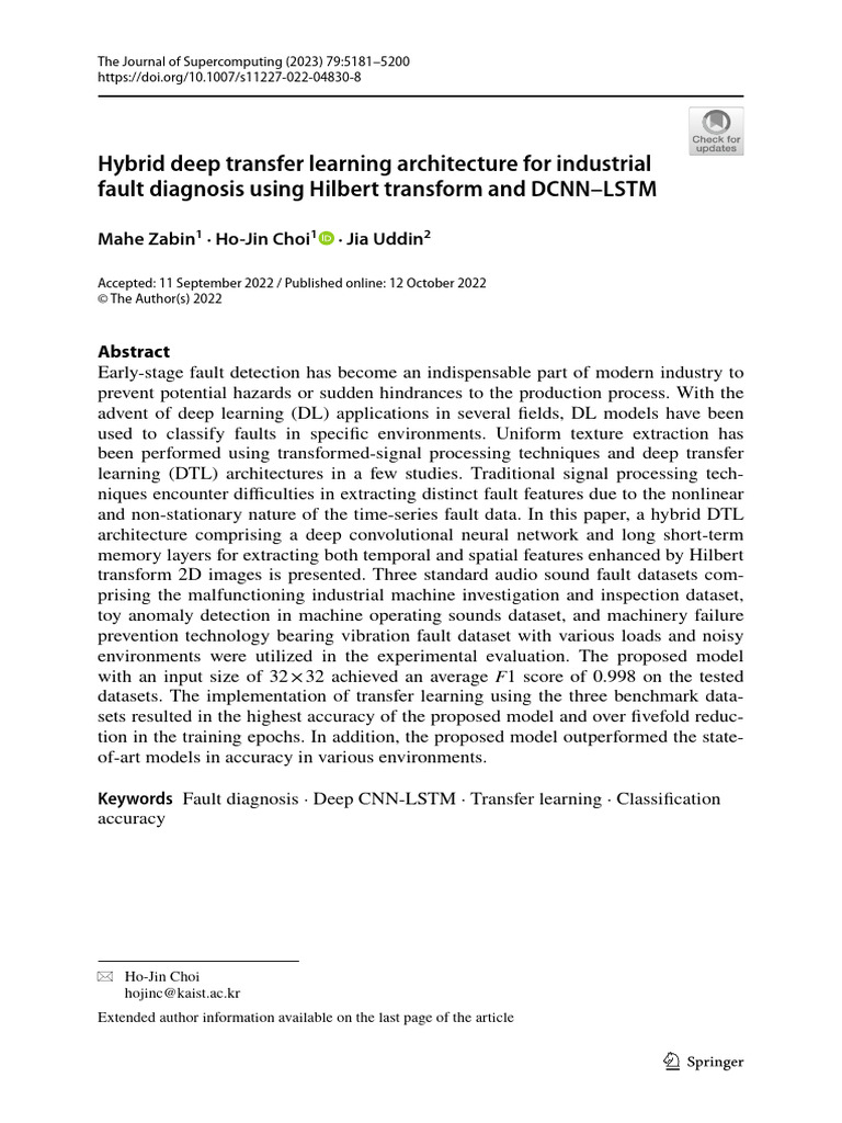 19.hybrid Deep Transfer Learning Architecture For Industrial Fault ...