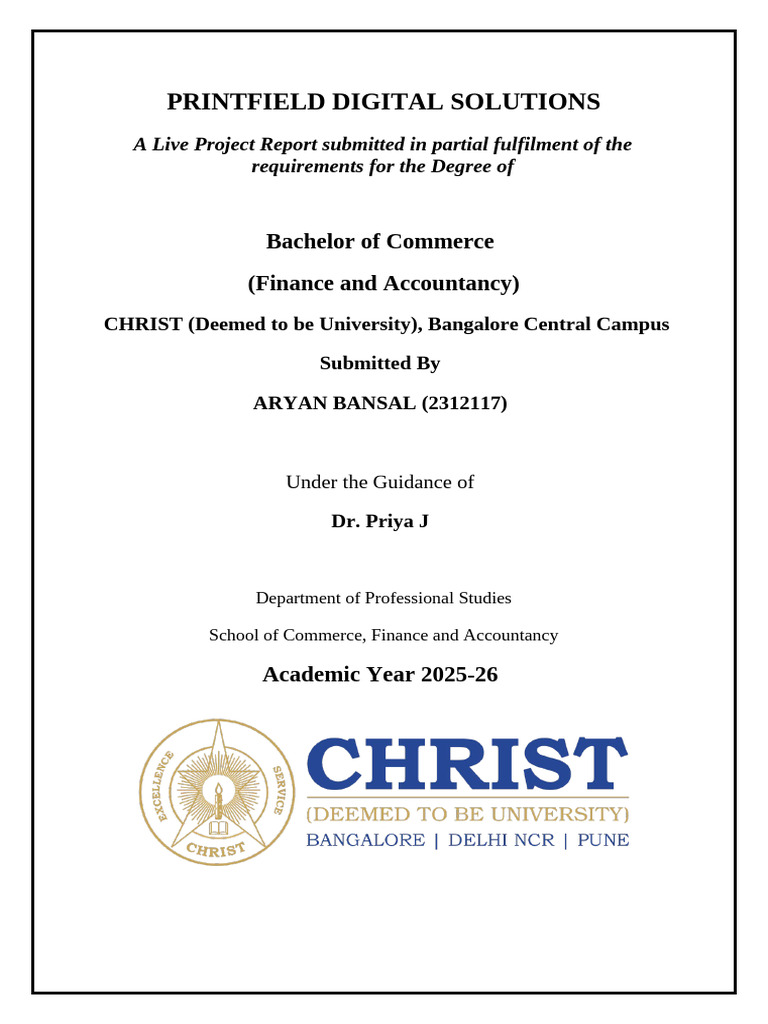 Live Project | PDF