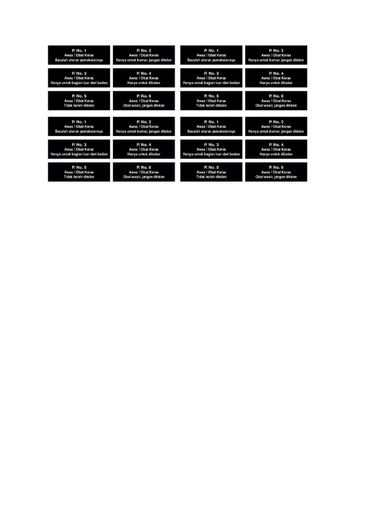 Label Peringatan + NI.docx | PDF