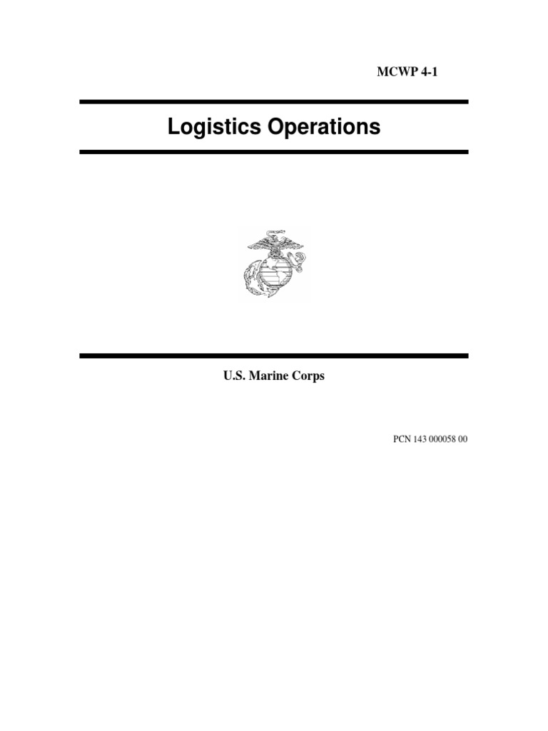 MCWP 4-1 Logistics Operations | PDF | Marine Air Ground Task Force ...