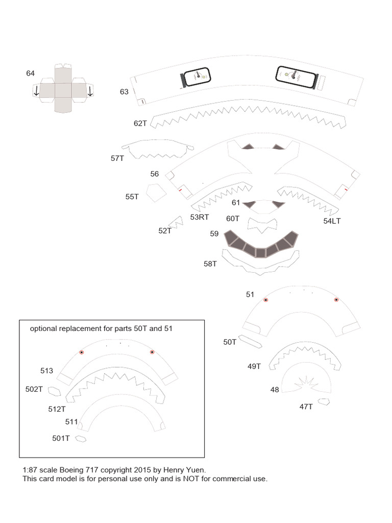 Boeing 717 1-87 Scale Patterns Unpainted Ver2 | PDF | Aircraft | Aviation