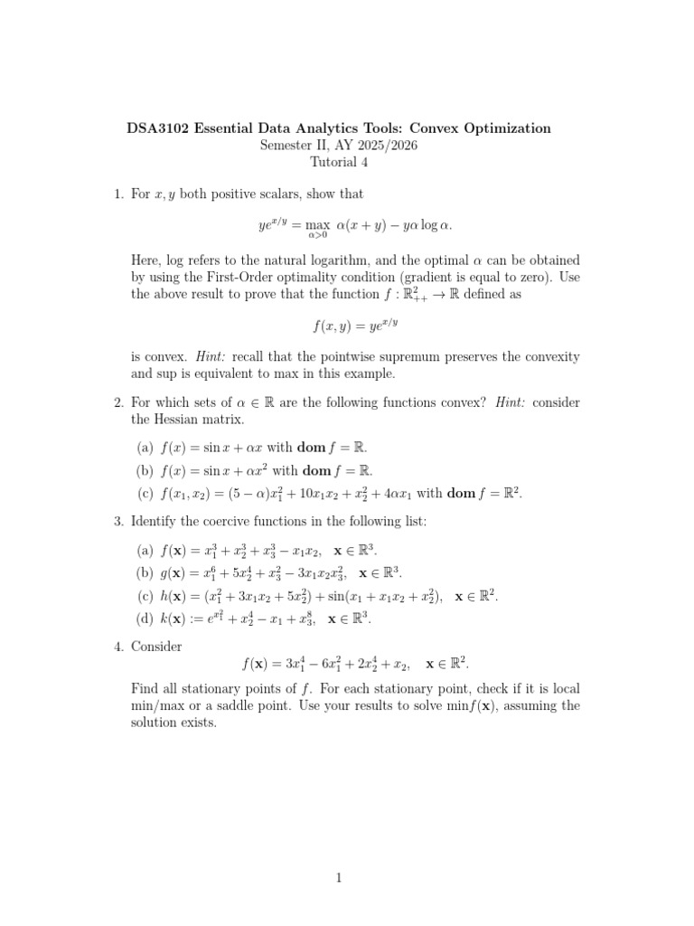 Tutorial 4 With Solutions | PDF | Mathematical Concepts | Algebra