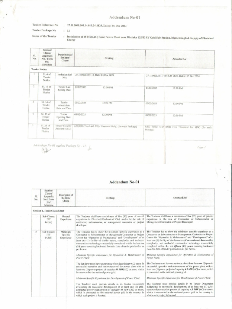 Addendum Documents | PDF
