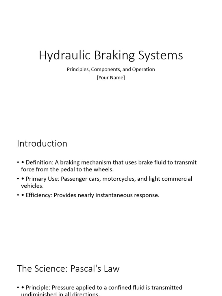 Hydraulic Braking Systems | PDF | Brake | Vehicle Technology