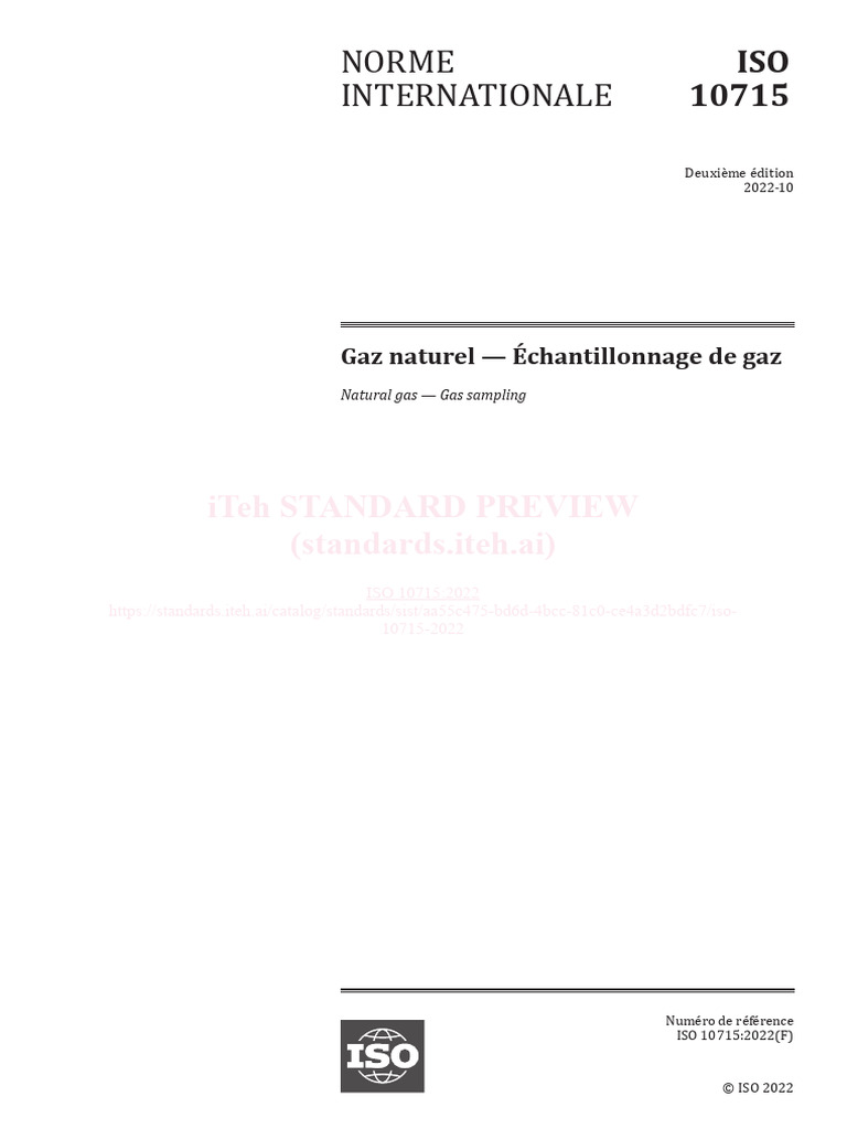 Iso 10715 2022 | PDF | Organisation internationale de normalisation ...