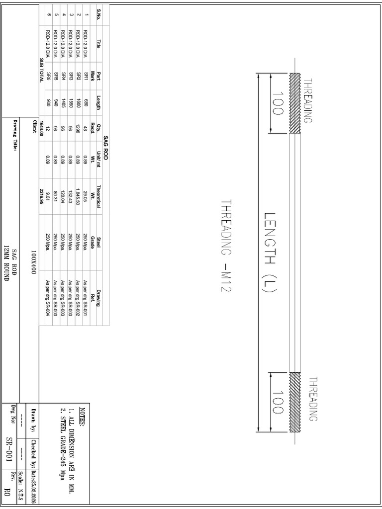 Sag Rod | PDF