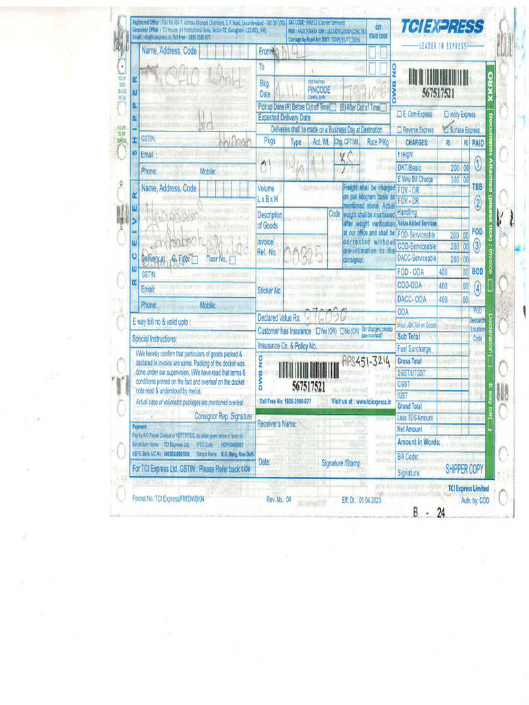 Dispatch Document of APS 451-3214(LOT-1) | PDF | Taxes | Government ...