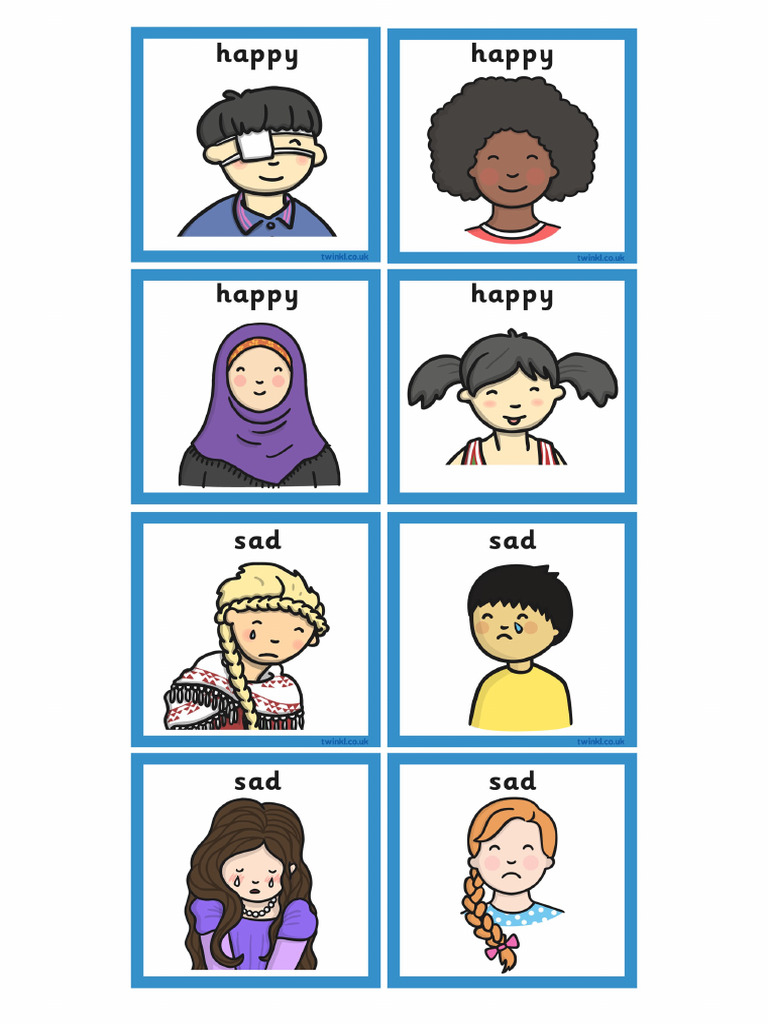 Emotions Matching Cards | PDF