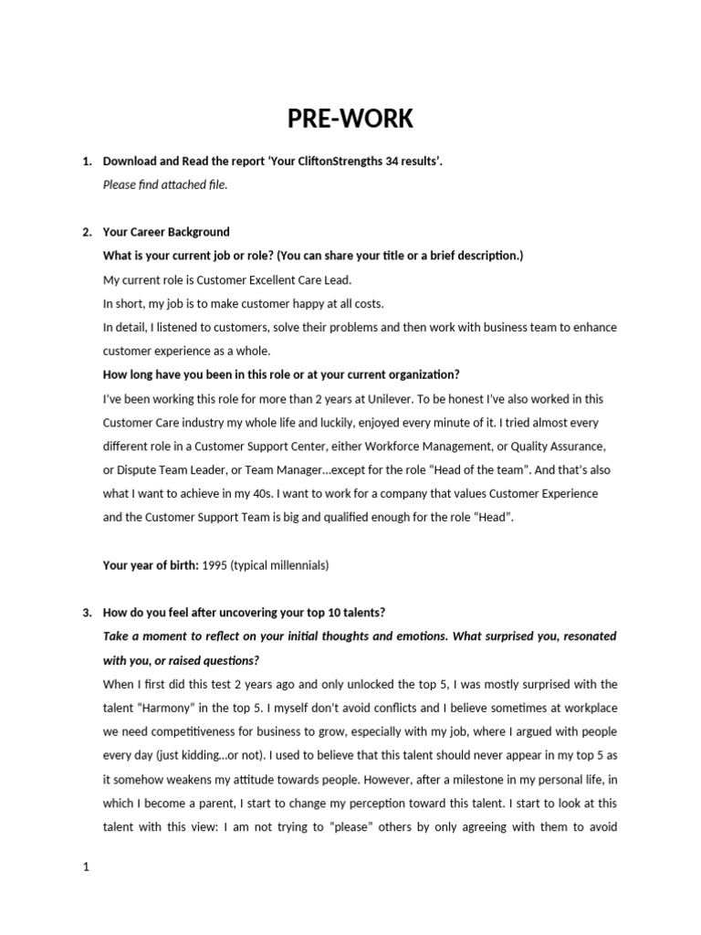 Prework - Nguyen Kieu Hanh Tram | PDF | Customer Experience | Psychology