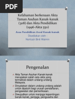 Download Akta Taman Asuhan Kanak-kanak 308 dan Akta Pendidikan 1996-Akta 550 by Putryliza Nur Kasih SN100924168 doc pdf