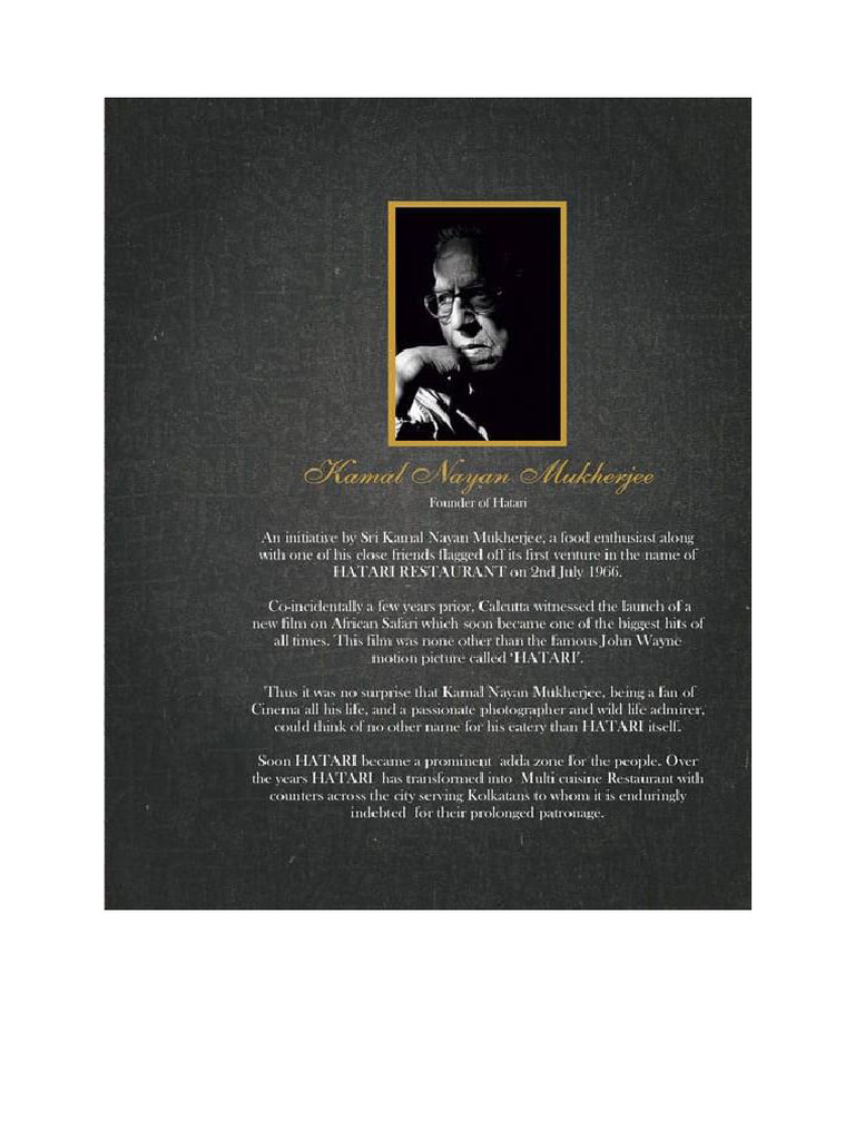 Hatari New Menu 2024 | PDF