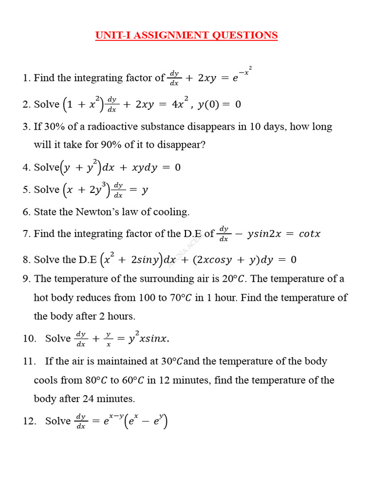 ODEVC Unit-I Subjective Questions | PDF