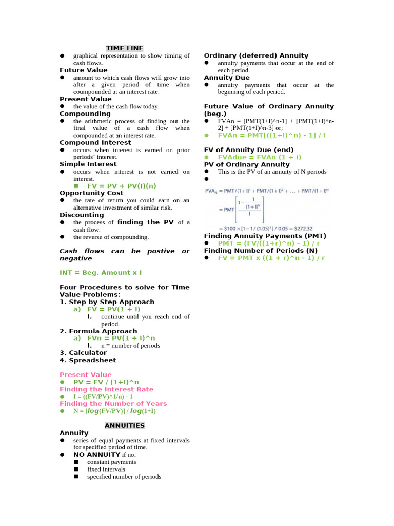 Finman Partial Notes 3 | PDF