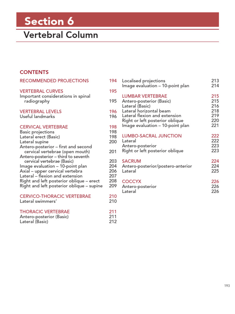 Clark's 6 Vertebral Column | PDF | Vertebra | Musculoskeletal System