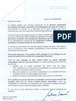 Quais de L'yonne: Lettre de Guillaume Larrivé, Député de L'yonne, À Guy Férez, Maire D'auxerre