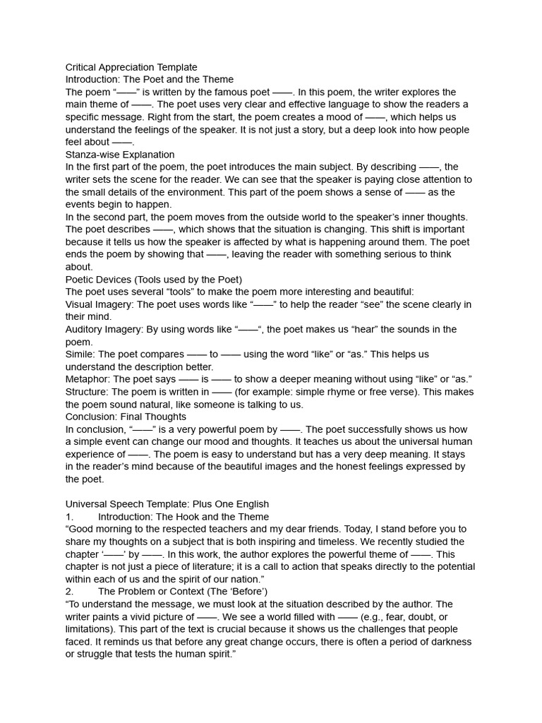Templates | PDF | Poetry | Thought