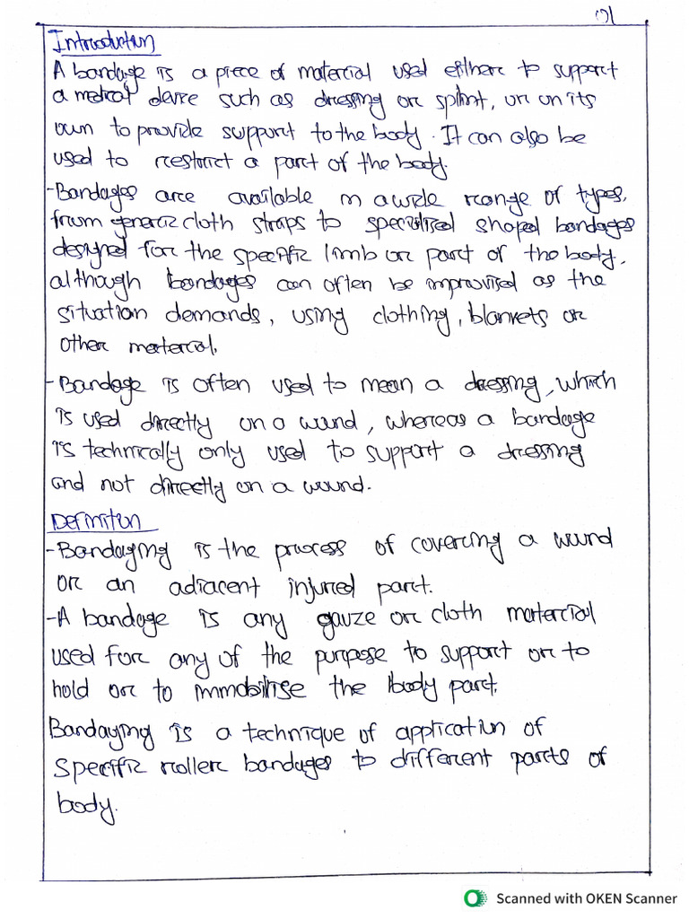 Bandages, Assignment | PDF