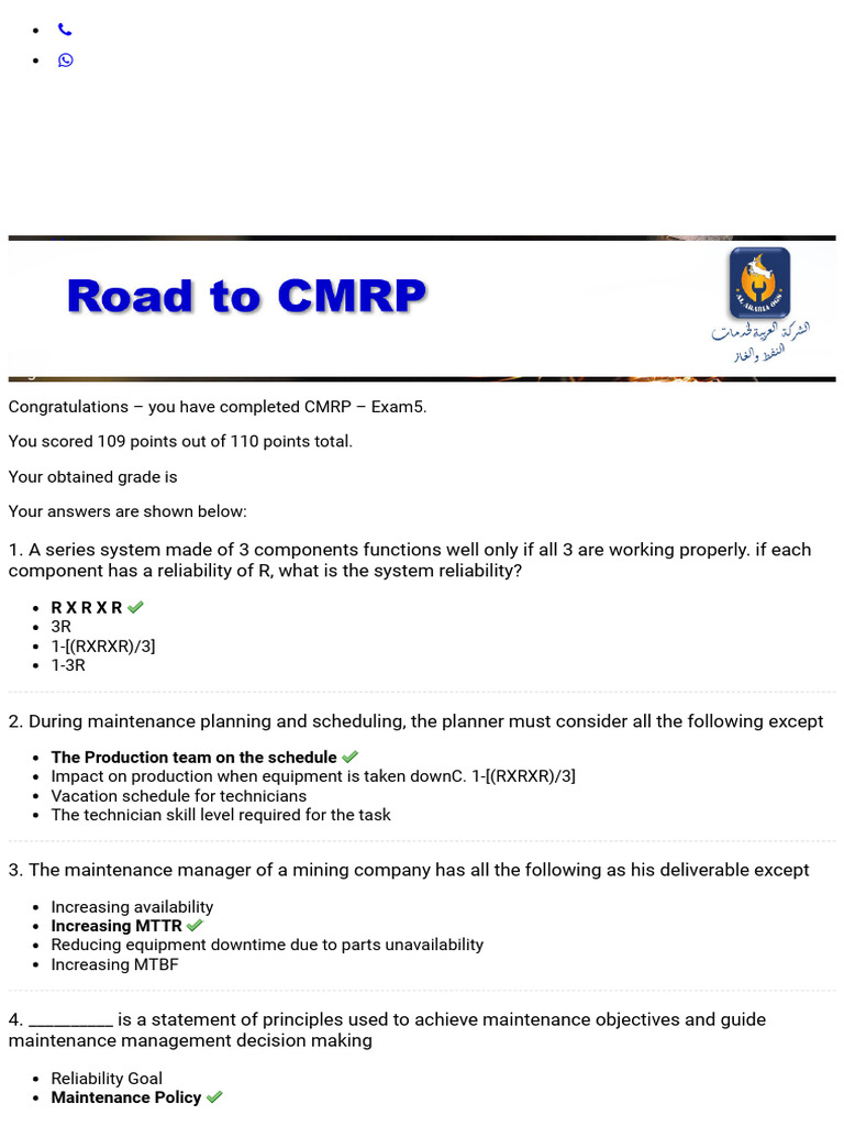 The Way To CMRP | PDF | Reliability Engineering | Inventory