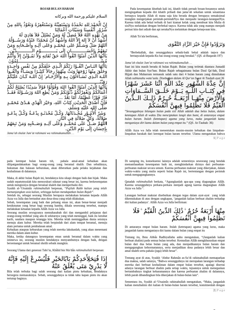 Kumpulan Khutbah Jum'at Q.2docx | PDF