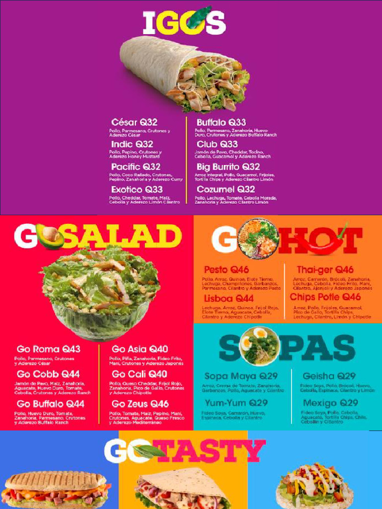 Menu Go Green | PDF