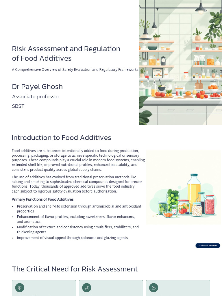 2 Risk Assessment in Food Additives | PDF | Food Safety | Safety