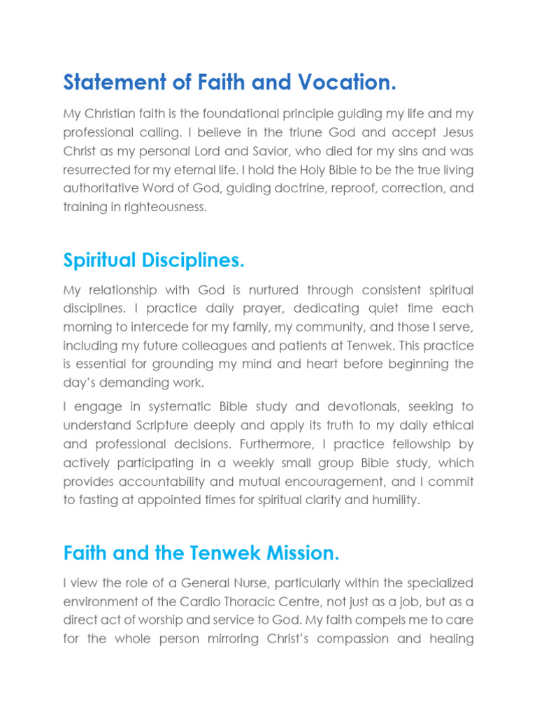 Statement of Faith^ | PDF