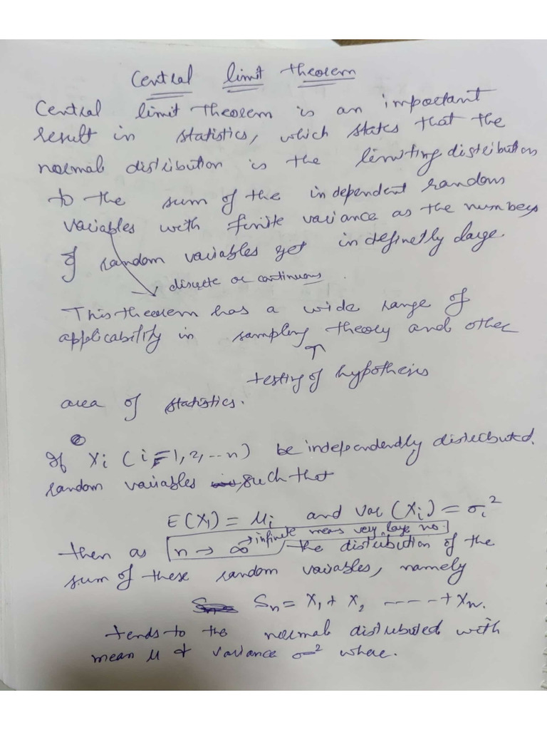 Probability Notes After Midsem 1 | PDF