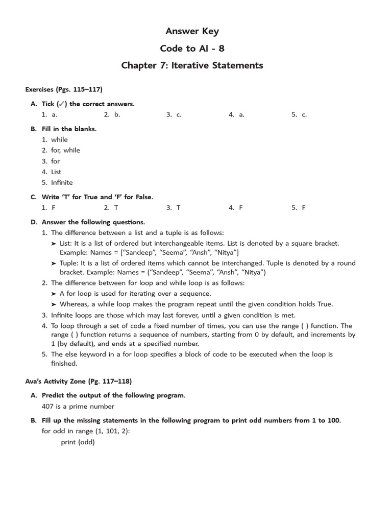 Answer Key | PDF