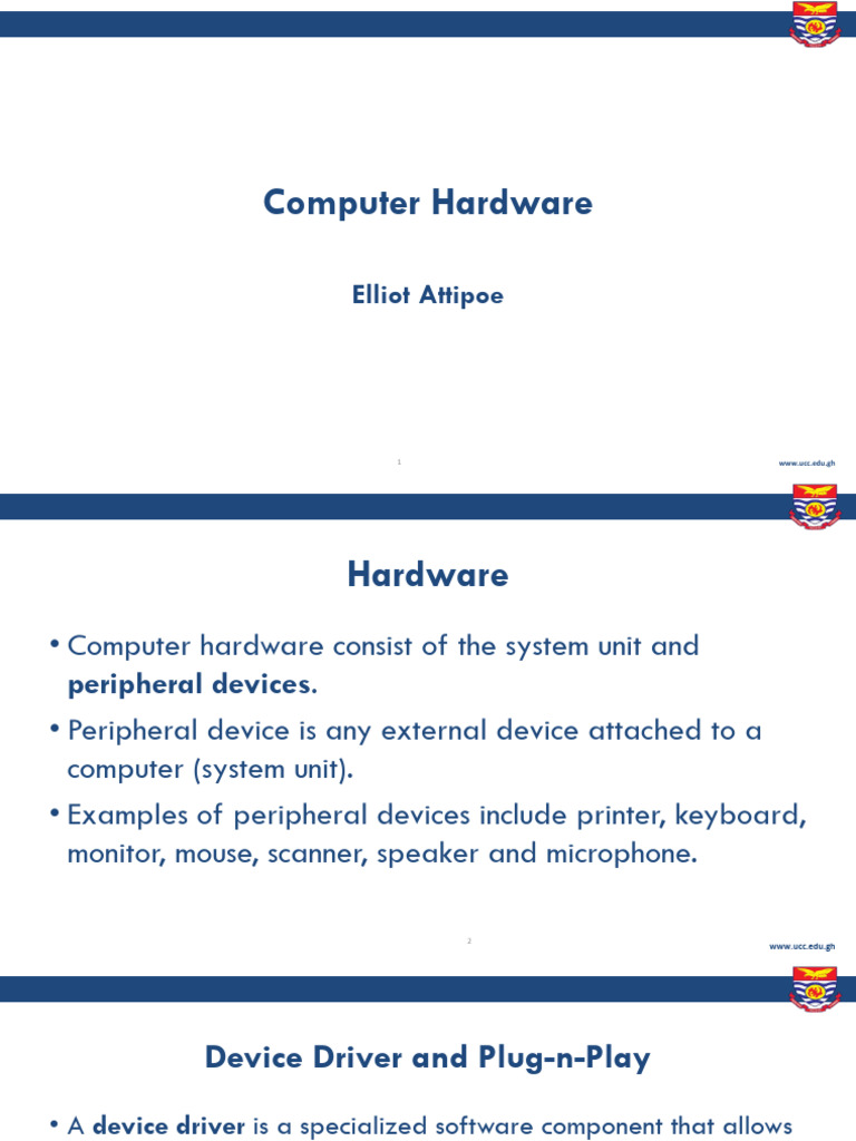 SLIDE 4 - Computer Hardware Update | PDF | Computer Data Storage | Read ...