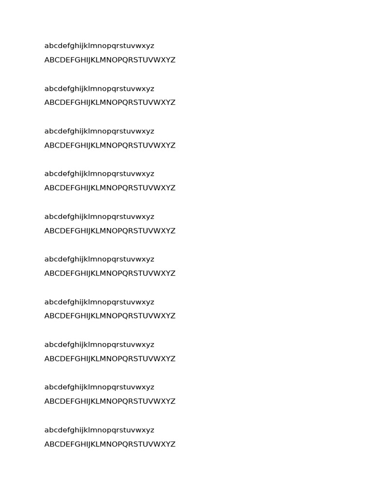 Alphabet Multiple Times p2 | PDF