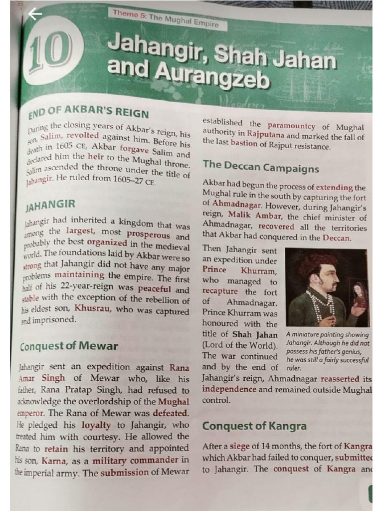 Jahangir, Shahjahanandaurangzeb | PDF