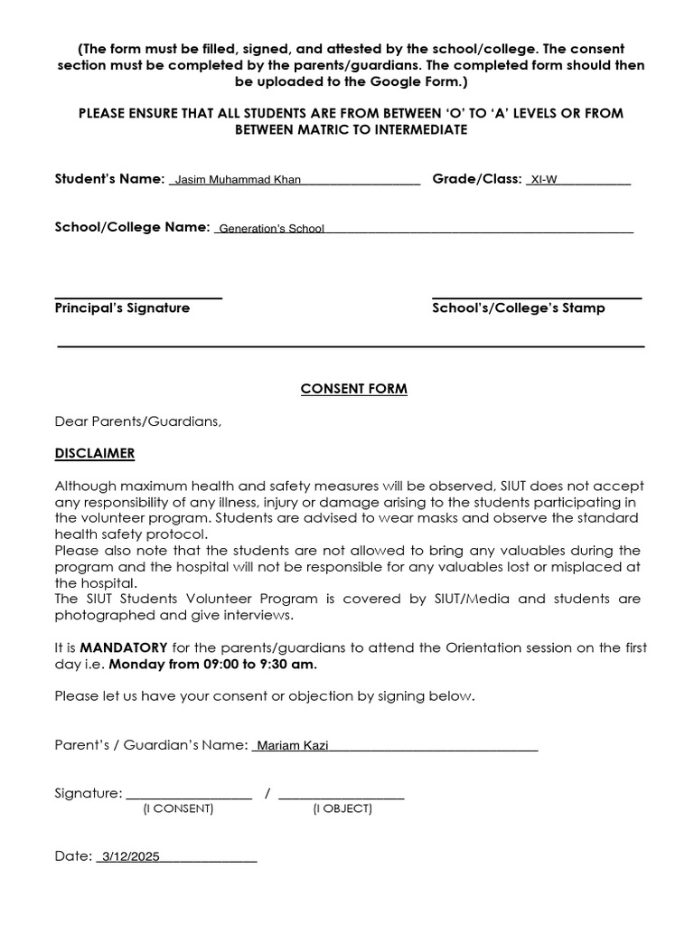 Consent Form | PDF