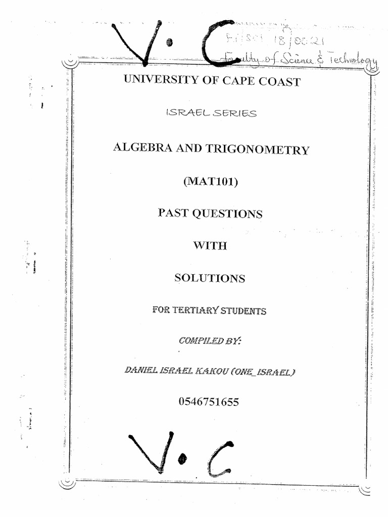 Algebra and Trig Questions | PDF