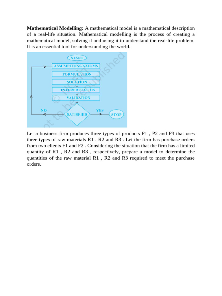 Mathematical Modelling | PDF
