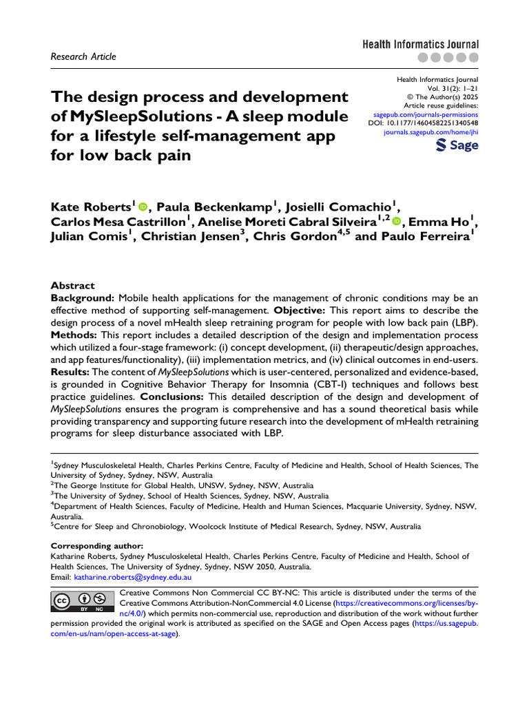 2025 The Design Process and Development of Mysleepsolution | PDF ...