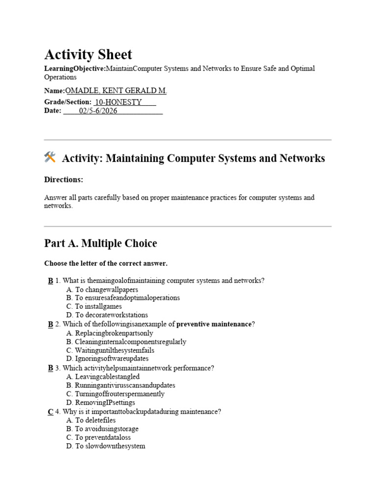 Activity-Sheet - FEB2-6pdf - PDF 20260218 074834 0000 | PDF | Computer ...