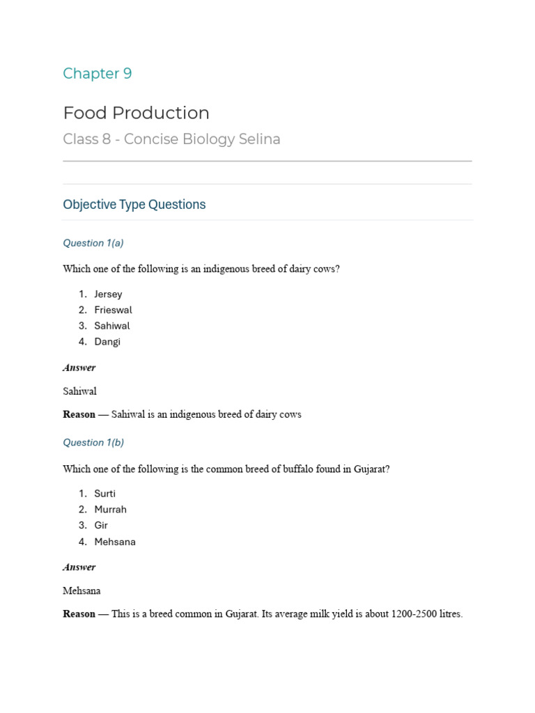 0563class8 ch9 Answers1941946180804187644 | PDF | Pupa | Crops