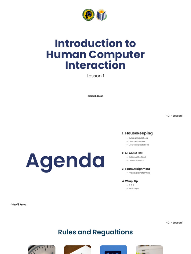 Lesson 1 - Introduction To HCI | PDF | Usability | Human–Computer ...