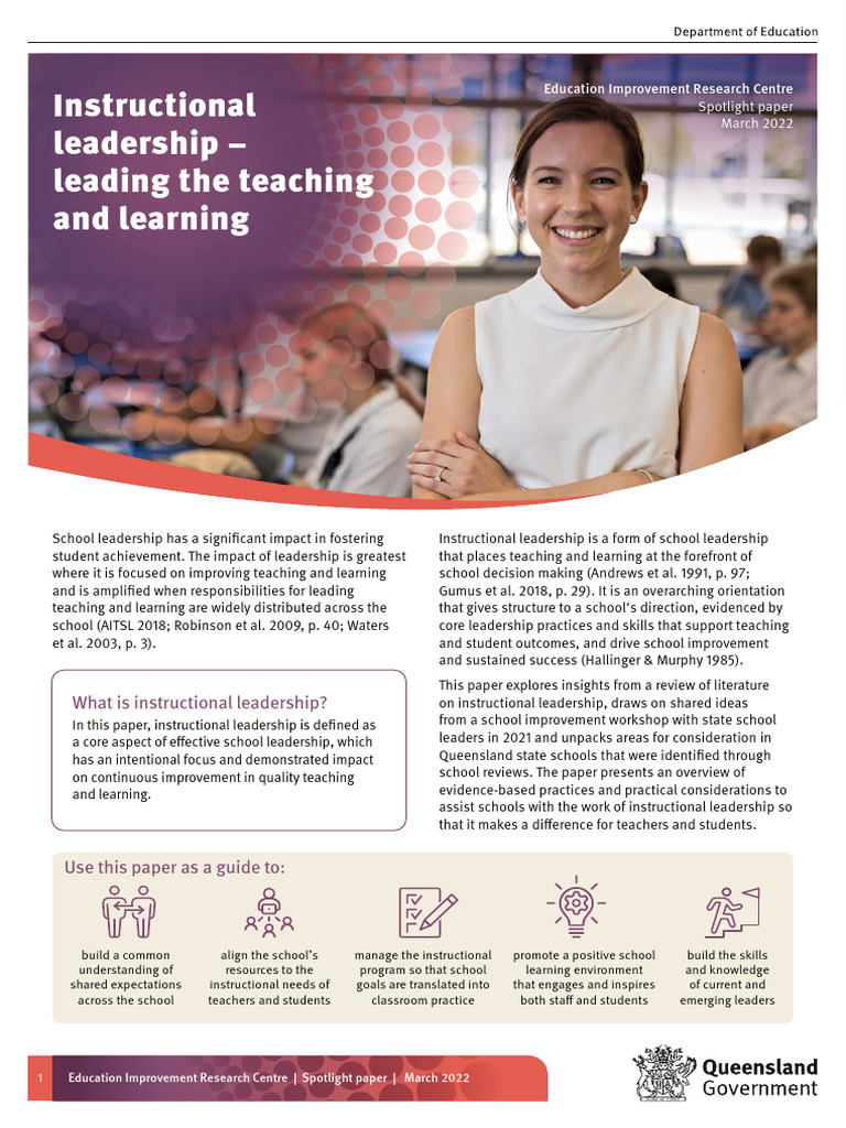 Spotlight Paper Instructional Leadership | PDF | Teachers | Leadership
