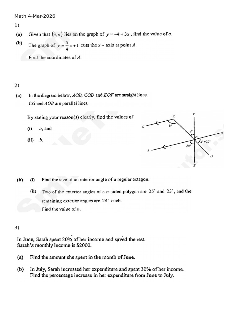 Math 4-Mar-2026 | PDF