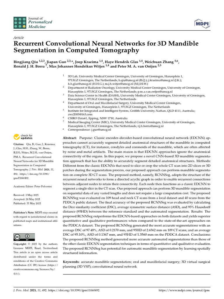 Recurrent Convolutional Neural Networks for 3D Man | PDF | Image ...