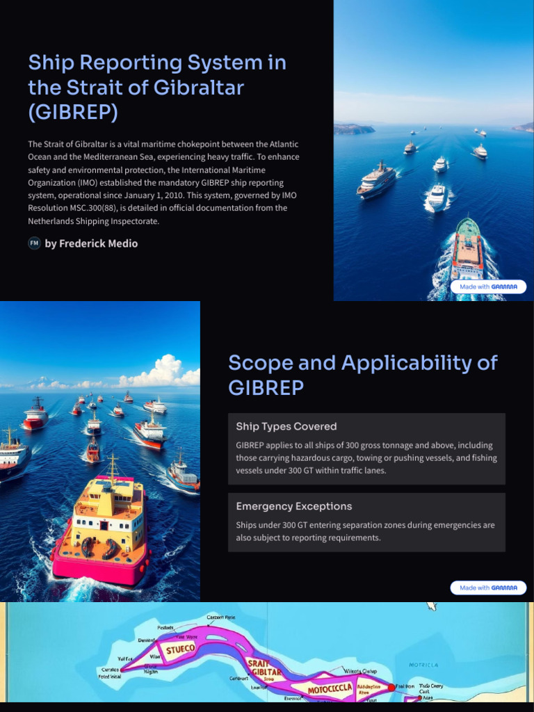Ship Reporting System in The Strait of Gibraltar GIBREP | PDF | Ships ...