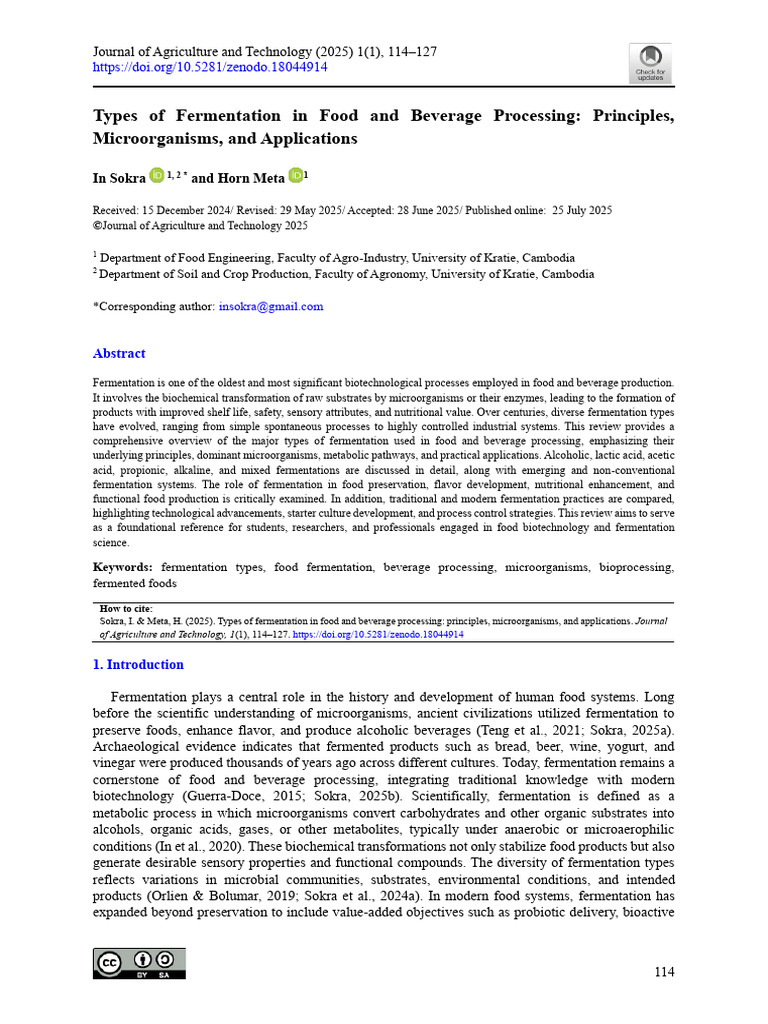 Types of Fermentation in Food and Beverage Processing Principles ...