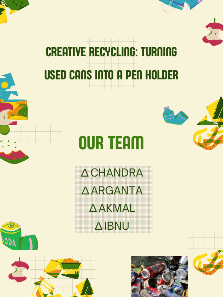 Green Yellow Playful Scrapbook Illustration Zero Waste Presentation ...