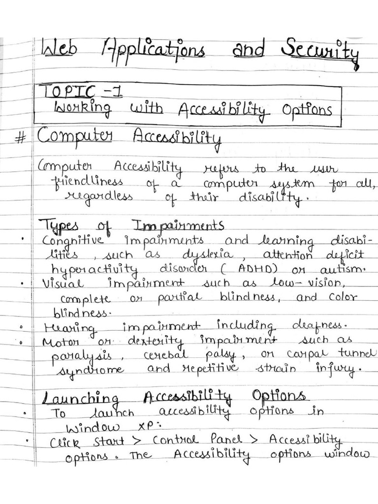 Handwritten Notes - Web Applications and Security | PDF