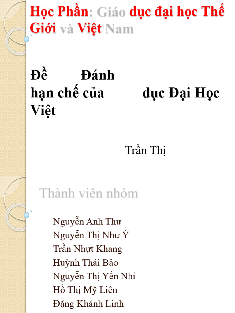 Gd Dh the Gioi Va Vn | PDF