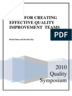 Guide For Creating Effective Quality Improvement Teams