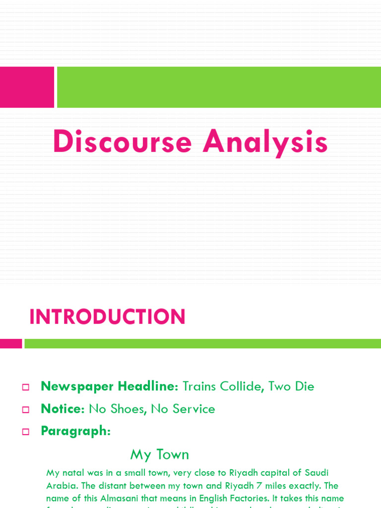 Discourse Analysis | PDF | Linguistics | Communication