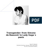 Transgender: from Simone de Beauvoir to Lady Gaga´s penis